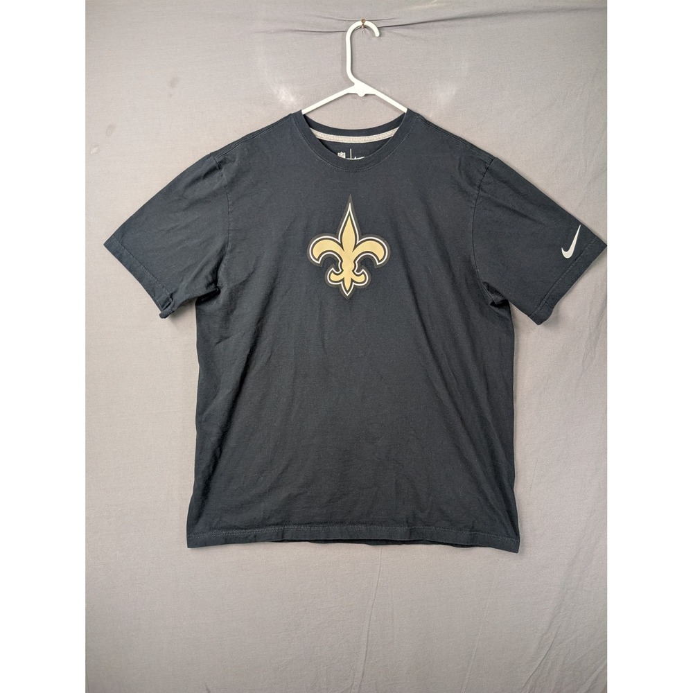Nike Drew Brees New Orleans Saints NFL Team Apparel T-Shirt Black Mens XL